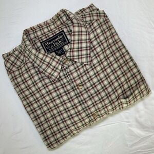 Vintage Abercrombie & Fitch Plaid Flannel Shirt Men's X Large— Classic Y2K Style